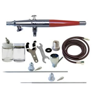 Double Action Airbrush Set w/ .55, .75, & 1.05mm heads & 1/8"BSP Adapter